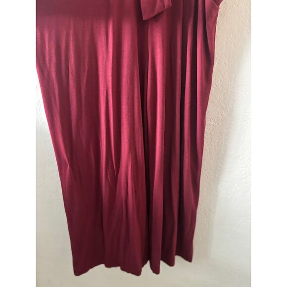 Anthropologie Moulinette Soeurs Burgundy Red Romper Jumpsuit Pockets Medium - Picture 6 of 9